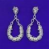 American Diamond Classic Earring With Rhodium Plating