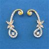American Diamond Classic Earring With 2 Tone Plating