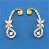 American Diamond Classic Earring With 2 Tone Plating