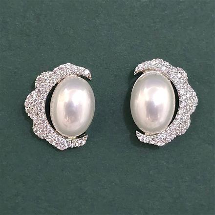 Cubic Zirconia Tops With Mehndi Plating 2 Tone Plating Rhodium Plating