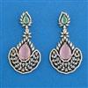 Cubic Zirconia Classic Earring With Mehndi Plating