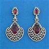Cubic Zirconia Classic Earring With Mehndi Plating