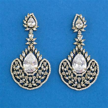 Cubic Zirconia Classic Earring With Mehndi Plating