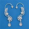 Cubic Zirconia Earcuff With Rhodium Plating