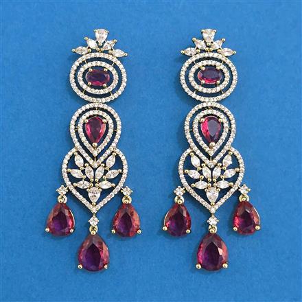 Cubic Zirconia Classic Earring With Mehndi Plating