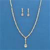 American Diamond Classic Necklace With 2 Tone Plating Rhodium Plating