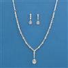American Diamond Classic Necklace With 2 Tone Plating Rhodium Plating