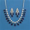 American Diamond Classic Necklace With Rhodium Plating