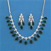 American Diamond Classic Necklace With Rhodium Plating