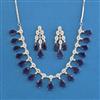 American Diamond Classic Necklace With Rhodium Plating