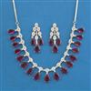 American Diamond Classic Necklace With Rhodium Plating