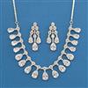 American Diamond Classic Necklace With Rhodium Plating