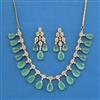 American Diamond Classic Necklace With Mehndi Plating