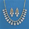 American Diamond Classic Necklace With Mehndi Plating