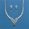 American Diamond Classic Necklace With Rhodium Plating