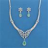 American Diamond Classic Necklace With Rhodium Plating