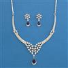 American Diamond Classic Necklace With Rhodium Plating