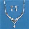 American Diamond Classic Necklace With Rhodium Plating
