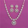 American Diamond Moti Necklace With 2 Tone Plating Rhodium Plating