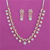 American Diamond Classic Necklace With 2 Tone Plating Rhodium Plating