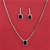 American Diamond Classic Necklace With Rhodium Plating