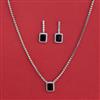 American Diamond Classic Necklace With Rhodium Plating