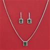 American Diamond Classic Necklace With Rhodium Plating