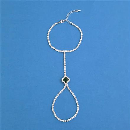 American Diamond Classic Hath Pan With Rhodium Plating