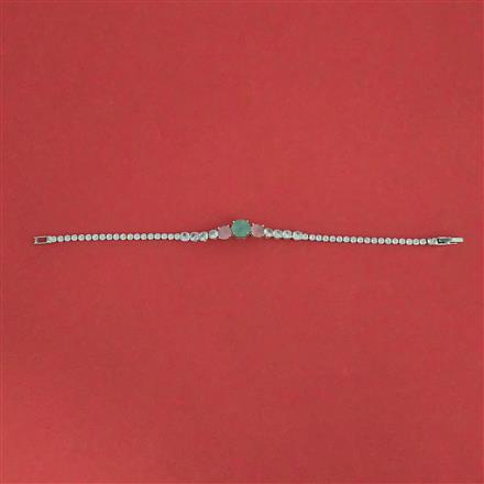 American Diamond Classic Bracelet With Rhodium Plating