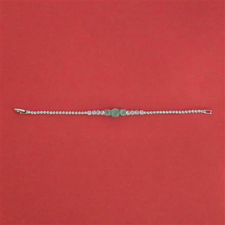 American Diamond Classic Bracelet With Rhodium Plating
