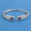 American Diamond Openable Kada With Rhodium Plating