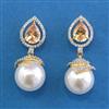 American Diamond Classic Earring With 2 Tone Plating