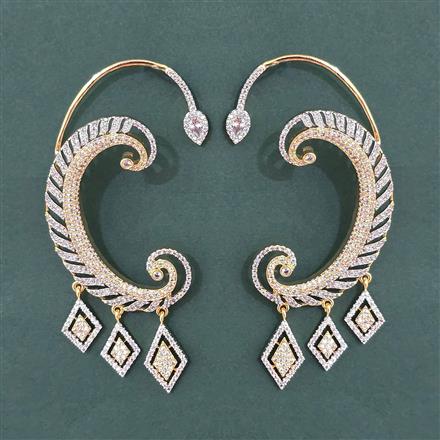 Cubic Zirconia Earcuff With Carat Plating