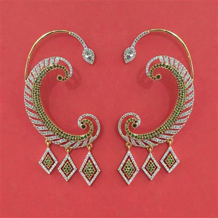 American Diamond Earcuff With Carat Plating