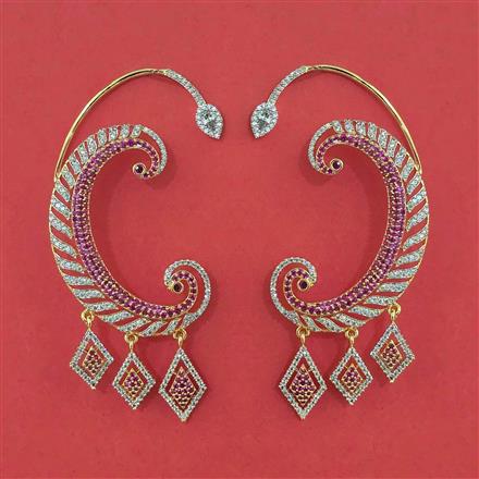 American Diamond Earcuff With Carat Plating