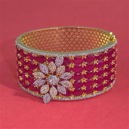 American Diamond Openable Kada With 2 Tone Plating