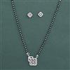 American Diamond Classic Mangalsutra with Rhodium Plating 2 Tone Plating