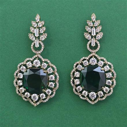 Cubic Zirconia Classic Earring With Mehndi Plating