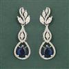 Cubic Zirconia Classic Earring With Rhodium Plating