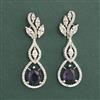 Cubic Zirconia Classic Earring With Rhodium Plating