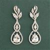 Cubic Zirconia Classic Earring With Rhodium Plating