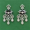 Cubic Zirconia Classic Earring With Rhodium Plating