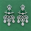 Cubic Zirconia Classic Earring With Rhodium Plating