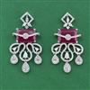Cubic Zirconia Classic Earring With Rhodium Plating