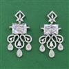 Cubic Zirconia Classic Earring With Rhodium Plating