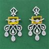 Cubic Zirconia Classic Earring With Rhodium Plating