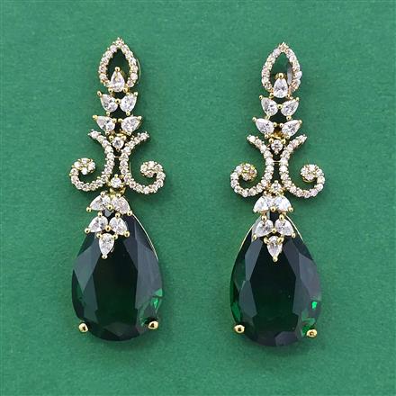 Cubic Zirconia Classic Earring With Mehndi Plating
