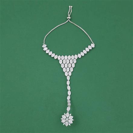 Cubic Zirconia Classic Hath Pan With 2 Tone Plating Rhodium Plating