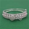 Cubic Zirconia Openable Kada With Rhodium Plating