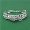 Cubic Zirconia Openable Kada With Rhodium Plating